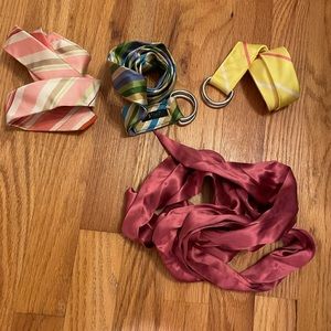 J.Crew Silk belts- lot of 4